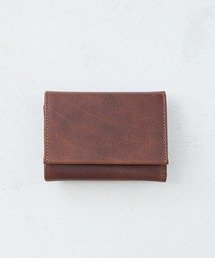 A_W（アウ）の「三つ折り 財布 フルグレインレザー メンズ コンパクト A_W offcial shop（財布・メンズ）」