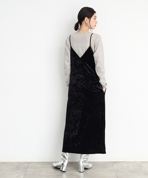 THE SHOP TK (ザ ショップ ティーケー )の「◆クラッシュベロア2WAYキャミワンピース(ワンピース・レディース・ダークパープル/チャコールグレー/ブラック・12/13)」の19枚目の写真