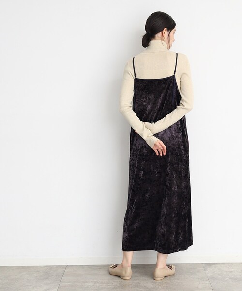THE SHOP TK (ザ ショップ ティーケー )の「◆クラッシュベロア2WAYキャミワンピース(ワンピース・レディース・ダークパープル/チャコールグレー/ブラック・12/13)」の6枚目の写真