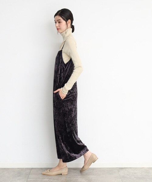 THE SHOP TK (ザ ショップ ティーケー )の「◆クラッシュベロア2WAYキャミワンピース(ワンピース・レディース・ダークパープル/チャコールグレー/ブラック・12/13)」の7枚目の写真