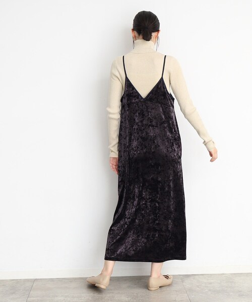 THE SHOP TK (ザ ショップ ティーケー )の「◆クラッシュベロア2WAYキャミワンピース(ワンピース・レディース・ダークパープル/チャコールグレー/ブラック・12/13)」の8枚目の写真