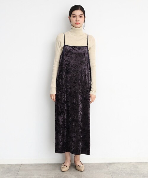 THE SHOP TK (ザ ショップ ティーケー )の「◆クラッシュベロア2WAYキャミワンピース(ワンピース・レディース・ダークパープル/チャコールグレー/ブラック・12/13)」の11枚目の写真