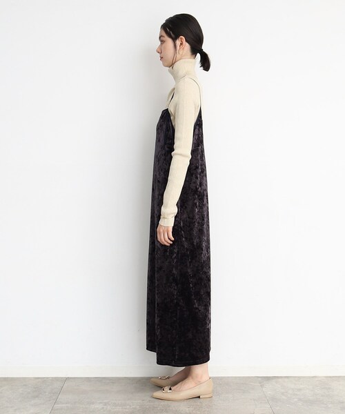 THE SHOP TK (ザ ショップ ティーケー )の「◆クラッシュベロア2WAYキャミワンピース(ワンピース・レディース・ダークパープル/チャコールグレー/ブラック・12/13)」の12枚目の写真