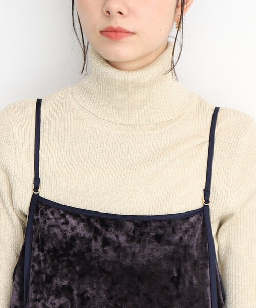 THE SHOP TK (ザ ショップ ティーケー )の「◆クラッシュベロア2WAYキャミワンピース(ワンピース・レディース・ダークパープル/チャコールグレー/ブラック・12/13)」の14枚目の写真