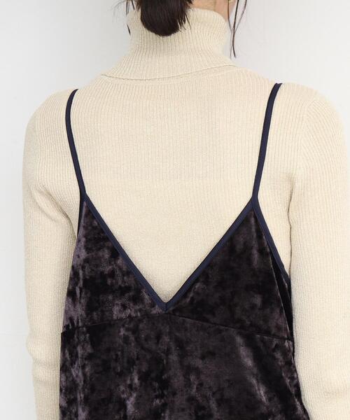 THE SHOP TK (ザ ショップ ティーケー )の「◆クラッシュベロア2WAYキャミワンピース(ワンピース・レディース・ダークパープル/チャコールグレー/ブラック・12/13)」の15枚目の写真