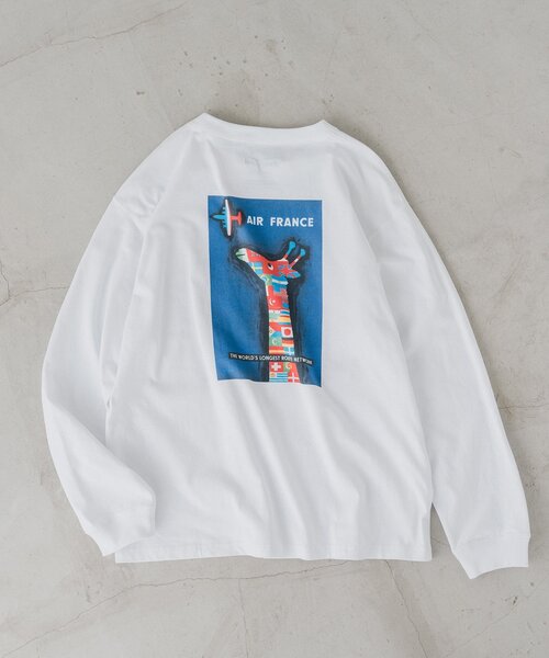 EDIFICE（エディフィス）の「SAVIGNAC (サビニャック) 別注 French プリント ロング Tシャツ（Tシャツ/カットソー・メンズ・ブラック/ブラック系その他/ホワイト/ホワイト系その他/アイボリー/ネイビー/パープル/レッド・MEDIUM/LARGE/X-LARGE）」の3枚目の写真