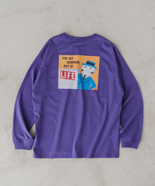 【セール】SAVIGNAC (サビニャック) 別注 French プリント ロング Tシャツ（Tシャツ/カットソー）｜EDIFICE（エディフィス）