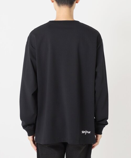 EDIFICE（エディフィス）の「SAVIGNAC (サビニャック) 別注 French プリント ロング Tシャツ（Tシャツ/カットソー・メンズ・ブラック/ブラック系その他/ホワイト/ホワイト系その他/アイボリー/ネイビー/パープル/レッド・MEDIUM/LARGE/X-LARGE）」の10枚目の写真