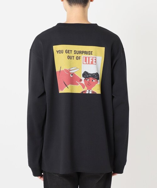 EDIFICE（エディフィス）の「SAVIGNAC (サビニャック) 別注 French プリント ロング Tシャツ（Tシャツ/カットソー・メンズ・ブラック/ブラック系その他/ホワイト/ホワイト系その他/アイボリー/ネイビー/パープル/レッド・MEDIUM/LARGE/X-LARGE）」の17枚目の写真