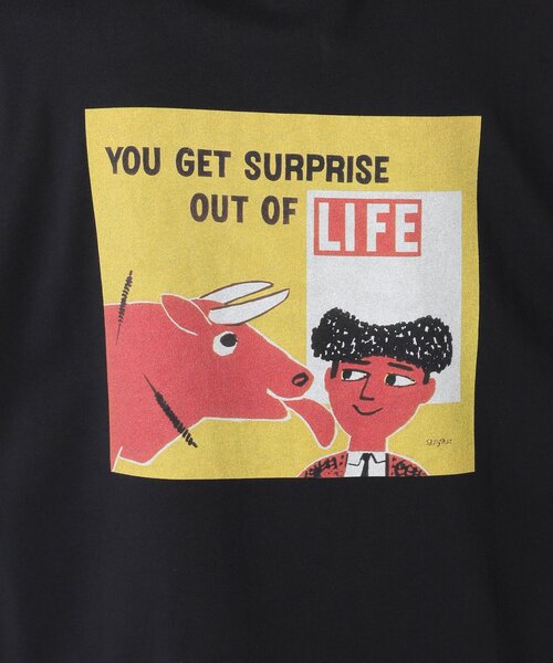 EDIFICE（エディフィス）の「SAVIGNAC (サビニャック) 別注 French プリント ロング Tシャツ（Tシャツ/カットソー・メンズ・ブラック/ブラック系その他/ホワイト/ホワイト系その他/アイボリー/ネイビー/パープル/レッド・MEDIUM/LARGE/X-LARGE）」の18枚目の写真