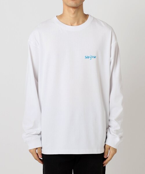 EDIFICE（エディフィス）の「SAVIGNAC (サビニャック) 別注 French プリント ロング Tシャツ（Tシャツ/カットソー・メンズ・ブラック/ブラック系その他/ホワイト/ホワイト系その他/アイボリー/ネイビー/パープル/レッド・MEDIUM/LARGE/X-LARGE）」の19枚目の写真