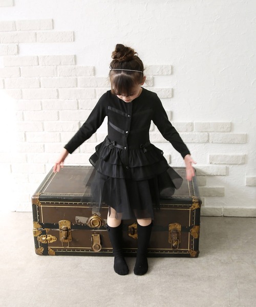 Rora（ローラ）の「リリメリー カーディガン（Tシャツ/カットソー・キッズ・ブラック・120/130/140/150）」の9枚目の写真