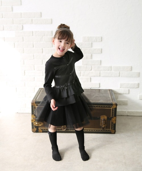 Rora（ローラ）の「リリメリー カーディガン（Tシャツ/カットソー・キッズ・ブラック・120/130/140/150）」の8枚目の写真