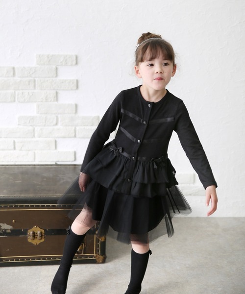 Rora（ローラ）の「リリメリー カーディガン（Tシャツ/カットソー・キッズ・ブラック・120/130/140/150）」の6枚目の写真