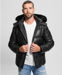 Guess | STRETCH Pu Leather Puffa Jacket ジャケット(その他アウター)