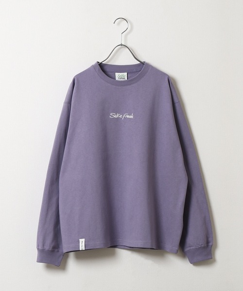 ZIP FIVE(ジップファイブ)の「【Selfie freak】 イラスト バックプリント セルフィーガール 長袖 Tシャツ / ロンT / クルーネック(Tシャツ/カットソー・メンズ・ブラック/パープル/ホワイト・MEDIUM/LARGE/X-LARGE)」の10枚目の写真