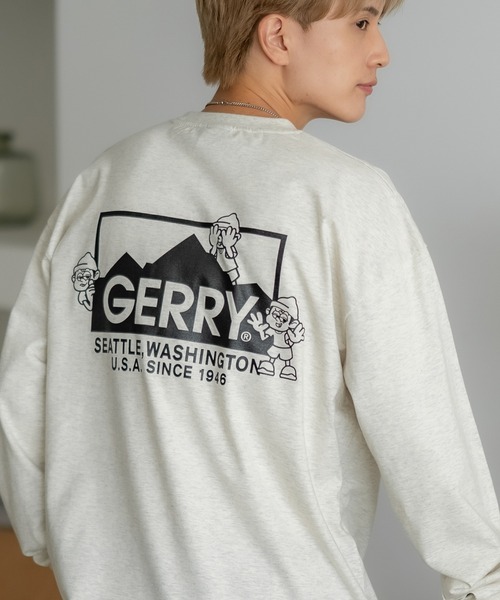 GERRY(ジェリー)の「【SIDEWAY STANCE×GERRY】別注コラボ ロゴ プリント 長袖Tシャツ(Tシャツ/カットソー・メンズ・パープル/ライトグレー/ホワイト/ブラック/カーキ/ブルー/ブルー系/パープル系/カーキ系/ホワイト系/ブラック系/ライトグレー系・SMALL/MEDIUM/LARGE/X-LARGE)」の5枚目の写真