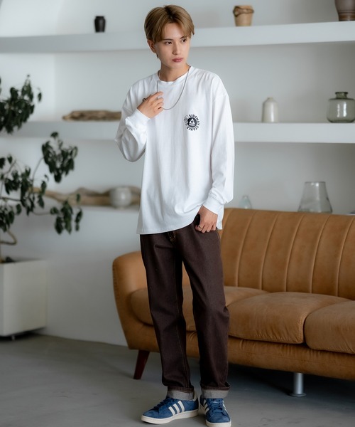 GERRY(ジェリー)の「【SIDEWAY STANCE×GERRY】別注コラボ ロゴ プリント 長袖Tシャツ(Tシャツ/カットソー・メンズ・パープル/ライトグレー/ホワイト/ブラック/カーキ/ブルー/ブルー系/パープル系/カーキ系/ホワイト系/ブラック系/ライトグレー系・SMALL/MEDIUM/LARGE/X-LARGE)」の14枚目の写真