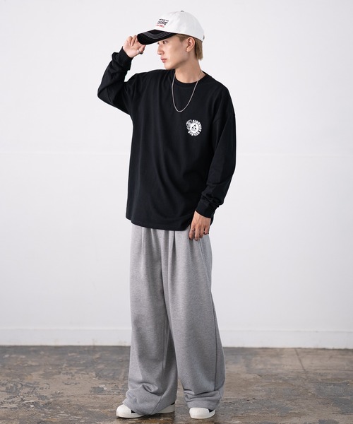 GERRY(ジェリー)の「【SIDEWAY STANCE×GERRY】別注コラボ ロゴ プリント 長袖Tシャツ(Tシャツ/カットソー・メンズ・パープル/ライトグレー/ホワイト/ブラック/カーキ/ブルー/ブルー系/パープル系/カーキ系/ホワイト系/ブラック系/ライトグレー系・SMALL/MEDIUM/LARGE/X-LARGE)」の21枚目の写真