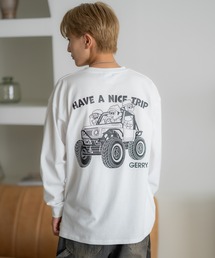 GERRY（ジェリー）の「【SIDEWAY STANCE×GERRY】別注コラボ ロゴ プリント 長袖Tシャツ（Tシャツ/カットソー）」