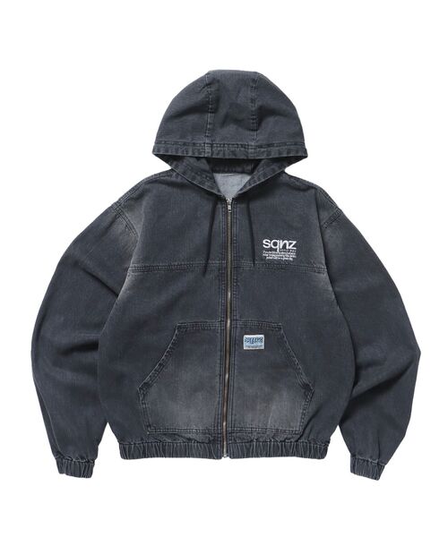 SEQUENZ(シークエンズ)の「※WEB限定 / ブリーチ加工 / デニムジップパーカー / sqnz washed denim jacket(パーカー・メンズ・ブルー/ブラック/ブラウン/ピンク系その他2・MEDIUM/LARGE)」の8枚目の写真