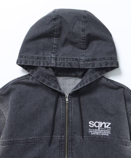 SEQUENZ(シークエンズ)の「※WEB限定 / ブリーチ加工 / デニムジップパーカー / sqnz washed denim jacket(パーカー・メンズ・ブルー/ブラック/ブラウン/ピンク系その他2・MEDIUM/LARGE)」の10枚目の写真