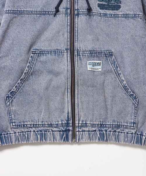 SEQUENZ(シークエンズ)の「※WEB限定 / ブリーチ加工 / デニムジップパーカー / sqnz washed denim jacket(パーカー・メンズ・ブルー/ブラック/ブラウン/ピンク系その他2・MEDIUM/LARGE)」の15枚目の写真