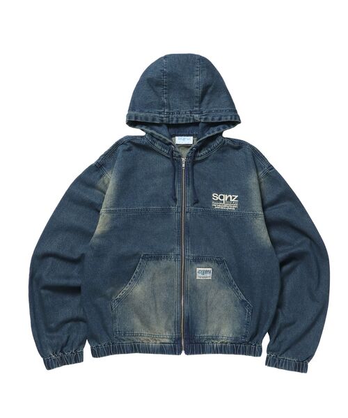 SEQUENZ(シークエンズ)の「※WEB限定 / ブリーチ加工 / デニムジップパーカー / sqnz washed denim jacket(パーカー・メンズ・ブルー/ブラック/ブラウン/ピンク系その他2・MEDIUM/LARGE)」の20枚目の写真