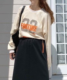 ワッフルボリュームトップス