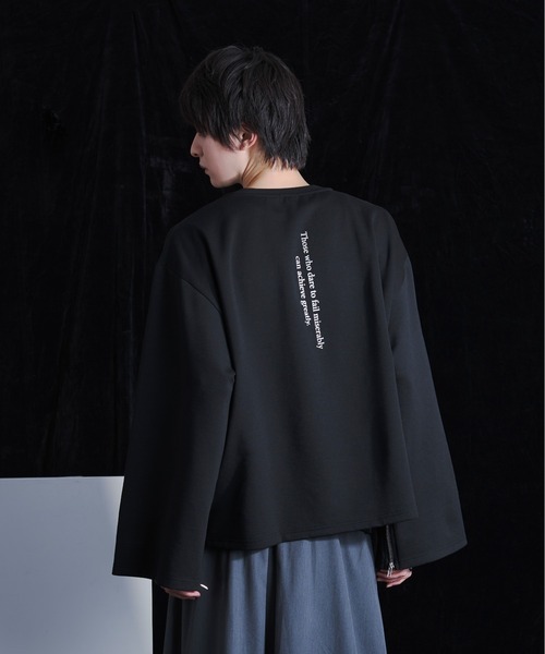 Ellno Loset（エルノロゼット）の「２WAYスタッズバックロゴロンT（Tシャツ/カットソー・メンズ・オフホワイト/ブラック・SMALL/MEDIUM/LARGE）」の16枚目の写真