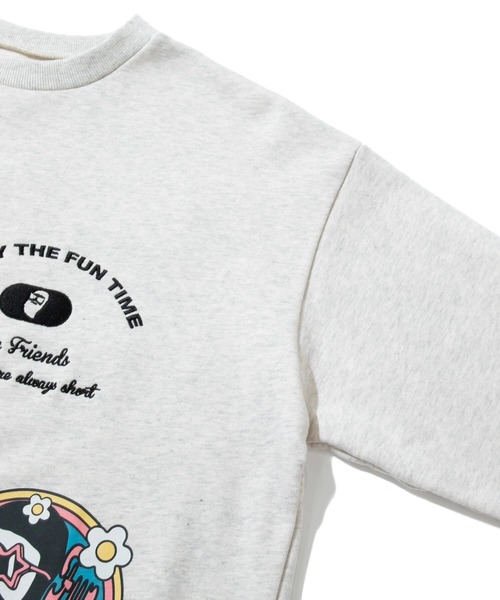 modem design（モデムデザイン）の「MODEM DESIGN/モデムデザイン　スウェットクルー -総柄おじさん-（スウェット・メンズ・アイボリー/グレー・MEDIUM/X-LARGE/LARGE）」の4枚目の写真