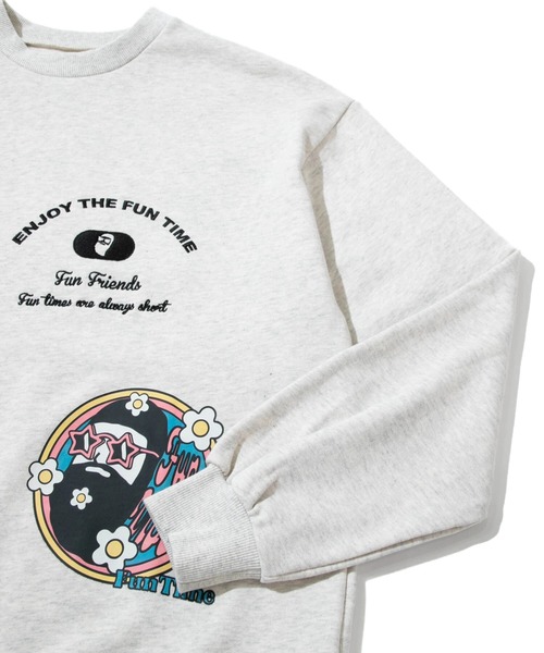 modem design（モデムデザイン）の「MODEM DESIGN/モデムデザイン　スウェットクルー -総柄おじさん-（スウェット・メンズ・アイボリー/グレー・MEDIUM/X-LARGE/LARGE）」の5枚目の写真