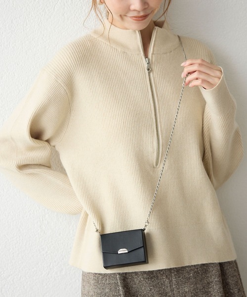 ROPE' PICNIC（ロペピクニック）の「マイクロミニチェーンバッグ（ショルダーバッグ・レディース・ブラック/キナリ/シルバー・FREE）」の3枚目の写真