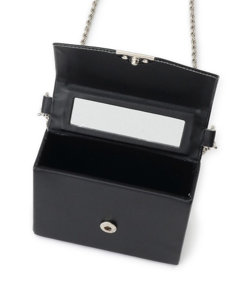 ROPE' PICNIC（ロペピクニック）の「マイクロミニチェーンバッグ（ショルダーバッグ・レディース・ブラック/キナリ/シルバー・FREE）」の4枚目の写真