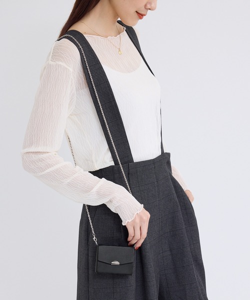 ROPE' PICNIC（ロペピクニック）の「マイクロミニチェーンバッグ（ショルダーバッグ・レディース・ブラック/キナリ/シルバー・FREE）」の19枚目の写真