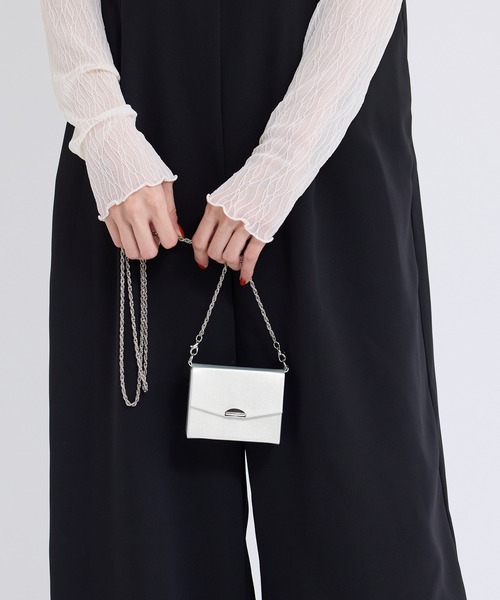 ROPE' PICNIC（ロペピクニック）の「マイクロミニチェーンバッグ（ショルダーバッグ・レディース・ブラック/キナリ/シルバー・FREE）」の22枚目の写真