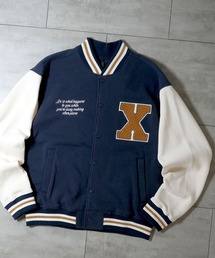 felt patch sweat stadium jacket/フェルトパッチ スウェット スタジアムジャケット レディース メンズ