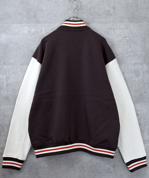 Ritzy(リッツィー)の「felt patch sweat stadium jacket/フェルトパッチ スウェット スタジアムジャケット レディース メンズ(スウェット・メンズ・ブラック/ネイビー/ブラウン・M/L/XL)」の7枚目の写真