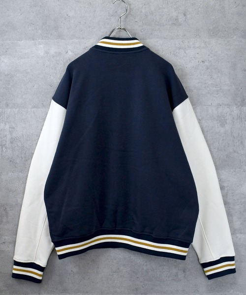 Ritzy(リッツィー)の「felt patch sweat stadium jacket/フェルトパッチ スウェット スタジアムジャケット レディース メンズ(スウェット・メンズ・ブラック/ネイビー/ブラウン・M/L/XL)」の9枚目の写真