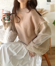 シクラス フリル袖 ニットトップス 36 CYCLAS ブラック フリル袖 ニット CYCLAS（シクラス）通販