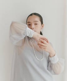 kaene | ダブルパールロング2wayネックレス(ベルト)