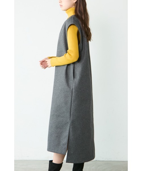 【セール】スリットネックジャンスカ/深Vネック(ジャンパースカート)|Miss Arrivo(ミスアリーヴォ)