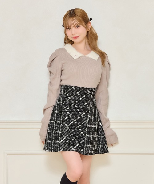 apres jour（アプレジュール）の「シャギー襟付きパワショルニット