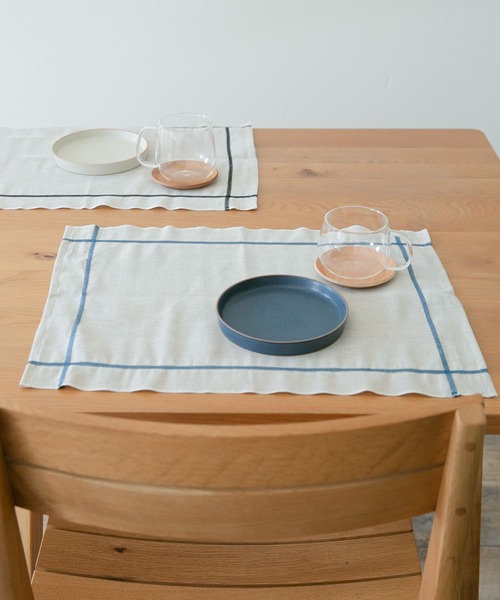 DOORS LIVING PRODUCTS コットンリネンランチマット ライン（キッチン