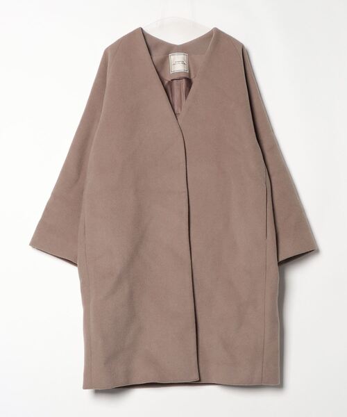セール/ブランド古着】ノーカラーコート（ノーカラーコート  