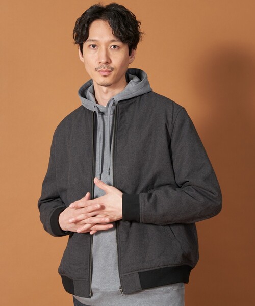 【セール】シャークスキン薄中綿リブブルゾン（ブルゾン）｜THE SHOP TK （ザ ショップ ティーケー ）