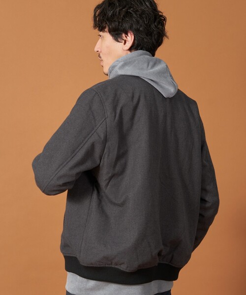 【セール】シャークスキン薄中綿リブブルゾン（ブルゾン）｜THE SHOP TK （ザ ショップ ティーケー ）