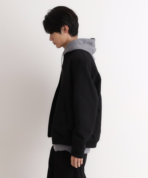 【セール】シャークスキン薄中綿リブブルゾン（ブルゾン）｜THE SHOP TK （ザ ショップ ティーケー ）