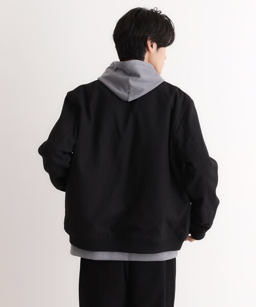 【セール】シャークスキン薄中綿リブブルゾン（ブルゾン）｜THE SHOP TK （ザ ショップ ティーケー ）