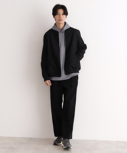 【セール】シャークスキン薄中綿リブブルゾン（ブルゾン）｜THE SHOP TK （ザ ショップ ティーケー ）